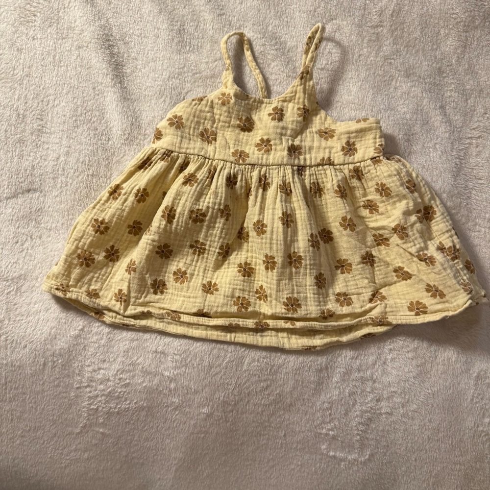 Rylee + Cru Floral Kids Camisole - Cream and Brown